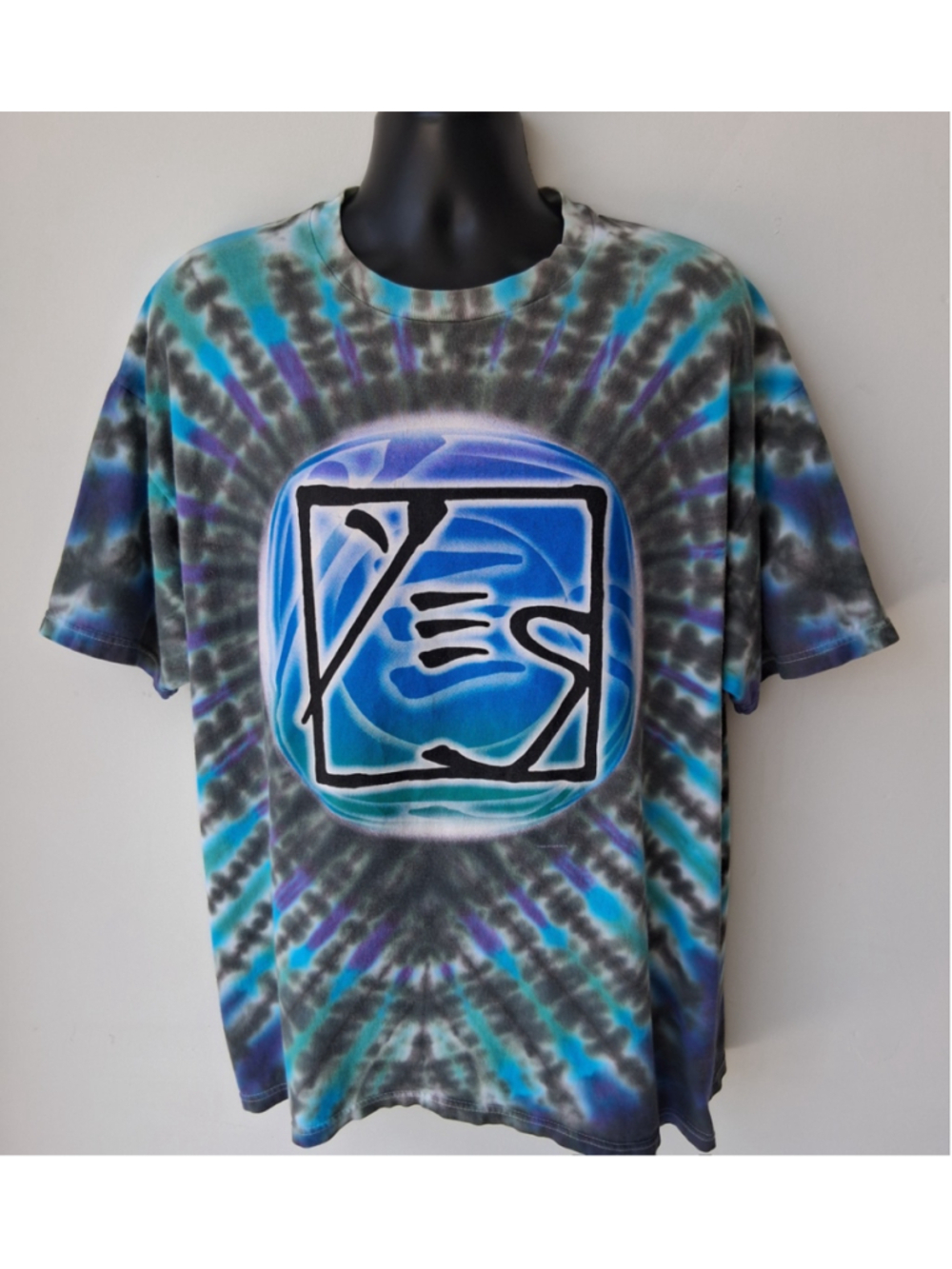 Vintage 90s YES Adult XL Band T-Shirt Tie-Dye Roger Dean Rock 1998 Concert Tee